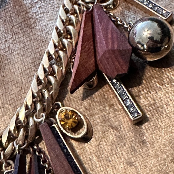 J. Crew Adjustable 17’ Necklace Chain Link Rope Cha Cha Dangle Jingle 5460 W - Picture 5 of 12